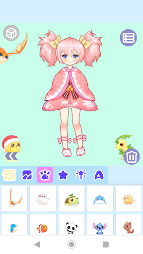 اسکرین شات 3 برنامه Anime Dress Up: Cute Anime Girls Maker