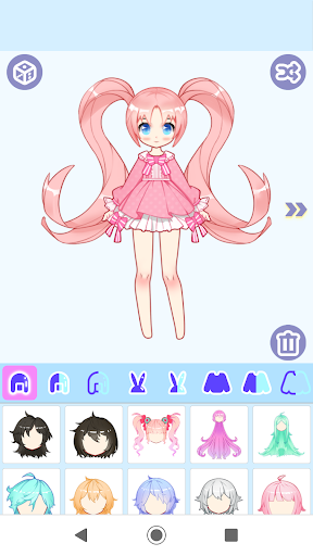اسکرین شات 2 برنامه Anime Dress Up: Cute Anime Girls Maker