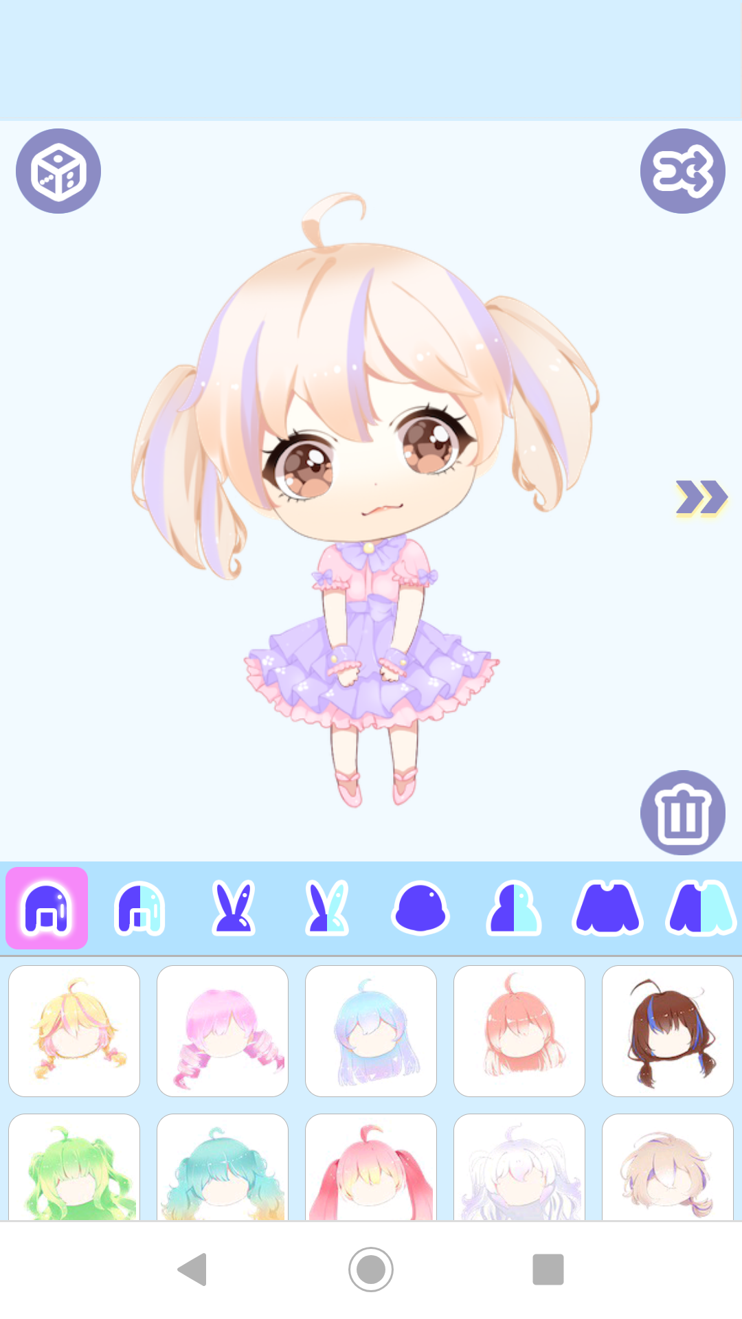 اسکرین شات 3 برنامه Cute Girl Avatar Maker 2