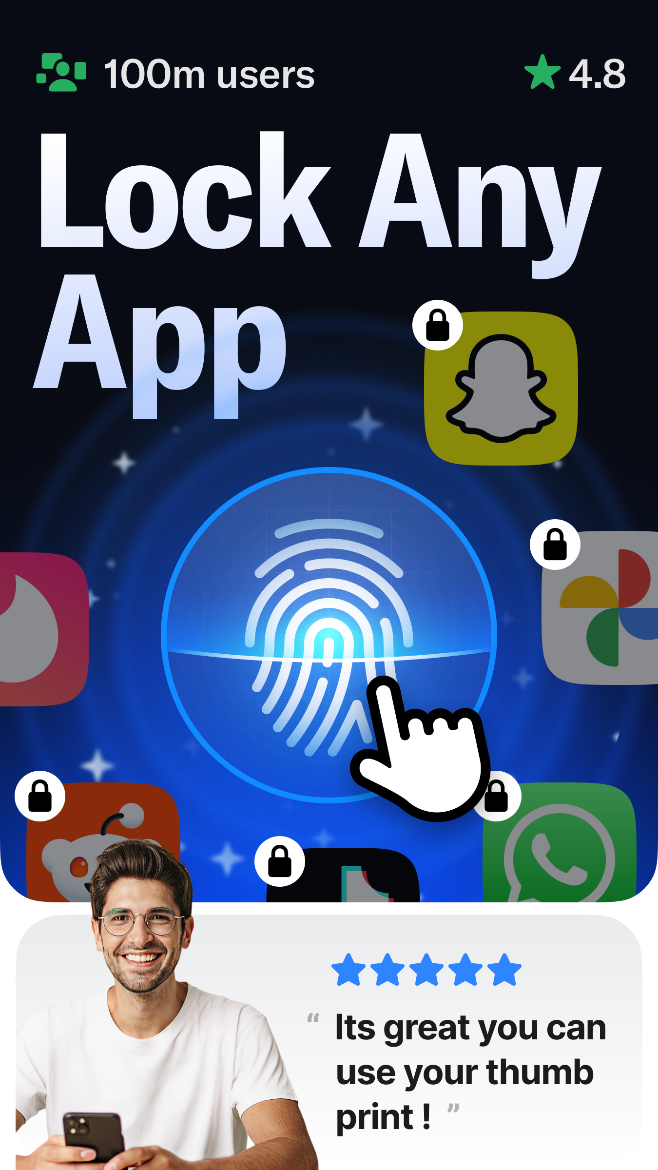 اسکرین شات 1 برنامه Applock Pro - App Lock & Guard