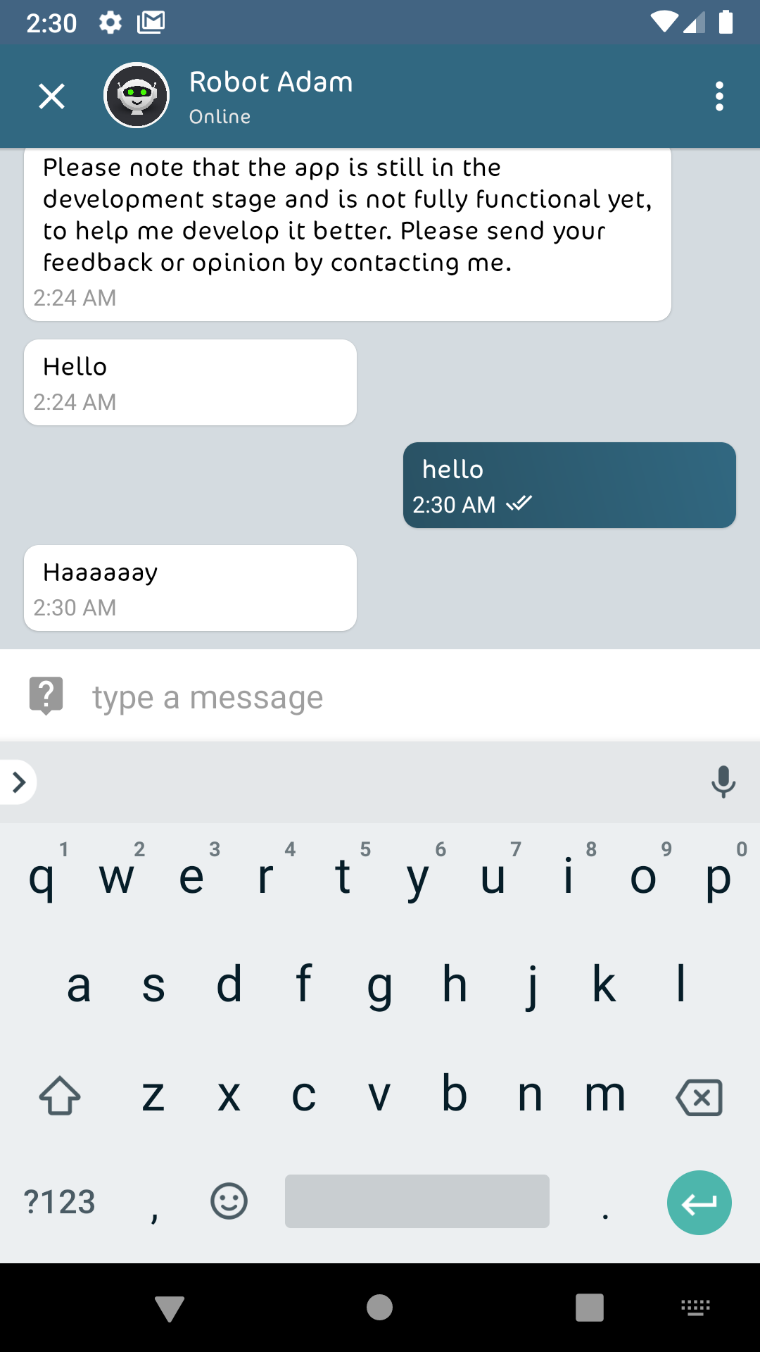 اسکرین شات 2 برنامه Talk to the talking robot Adam