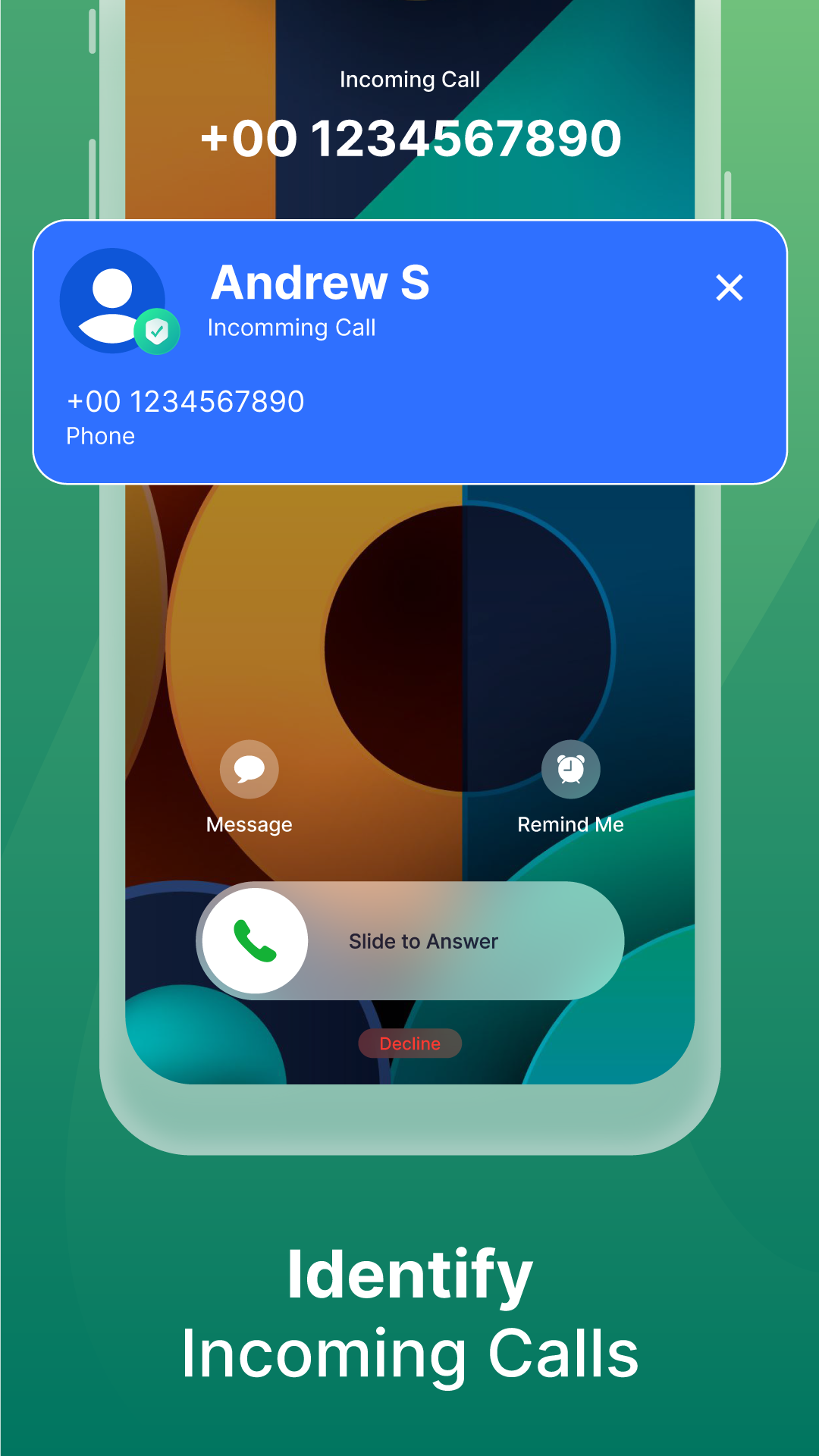 اسکرین شات 1 برنامه iCaller - Contacts & Caller ID