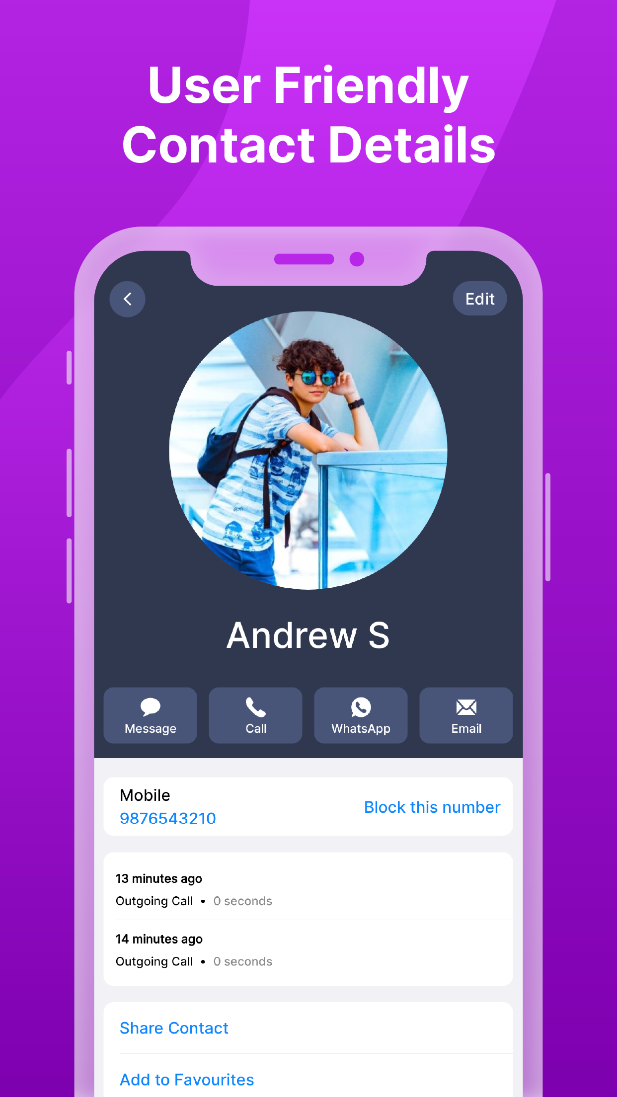 اسکرین شات 5 برنامه iCaller - Contacts & Caller ID