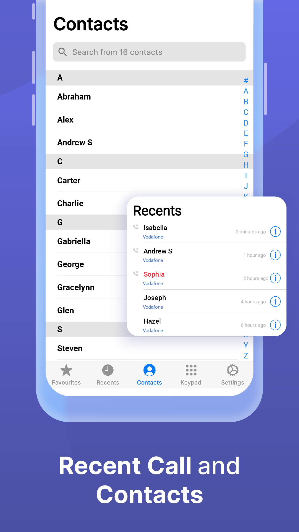 اسکرین شات 6 برنامه iCaller - Contacts Phone Call
