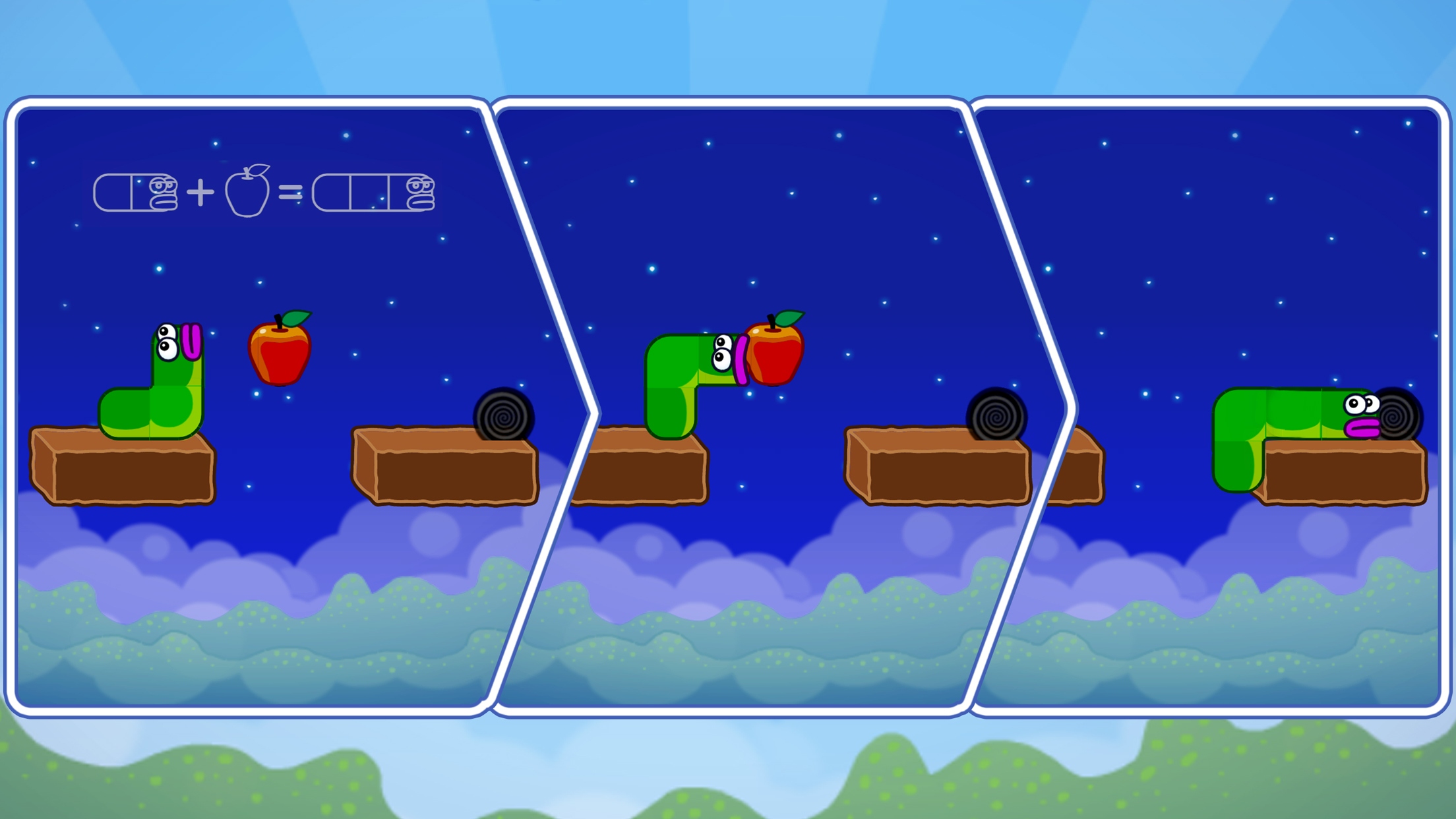اسکرین شات 1 بازی Apple Worm: Logic Puzzle