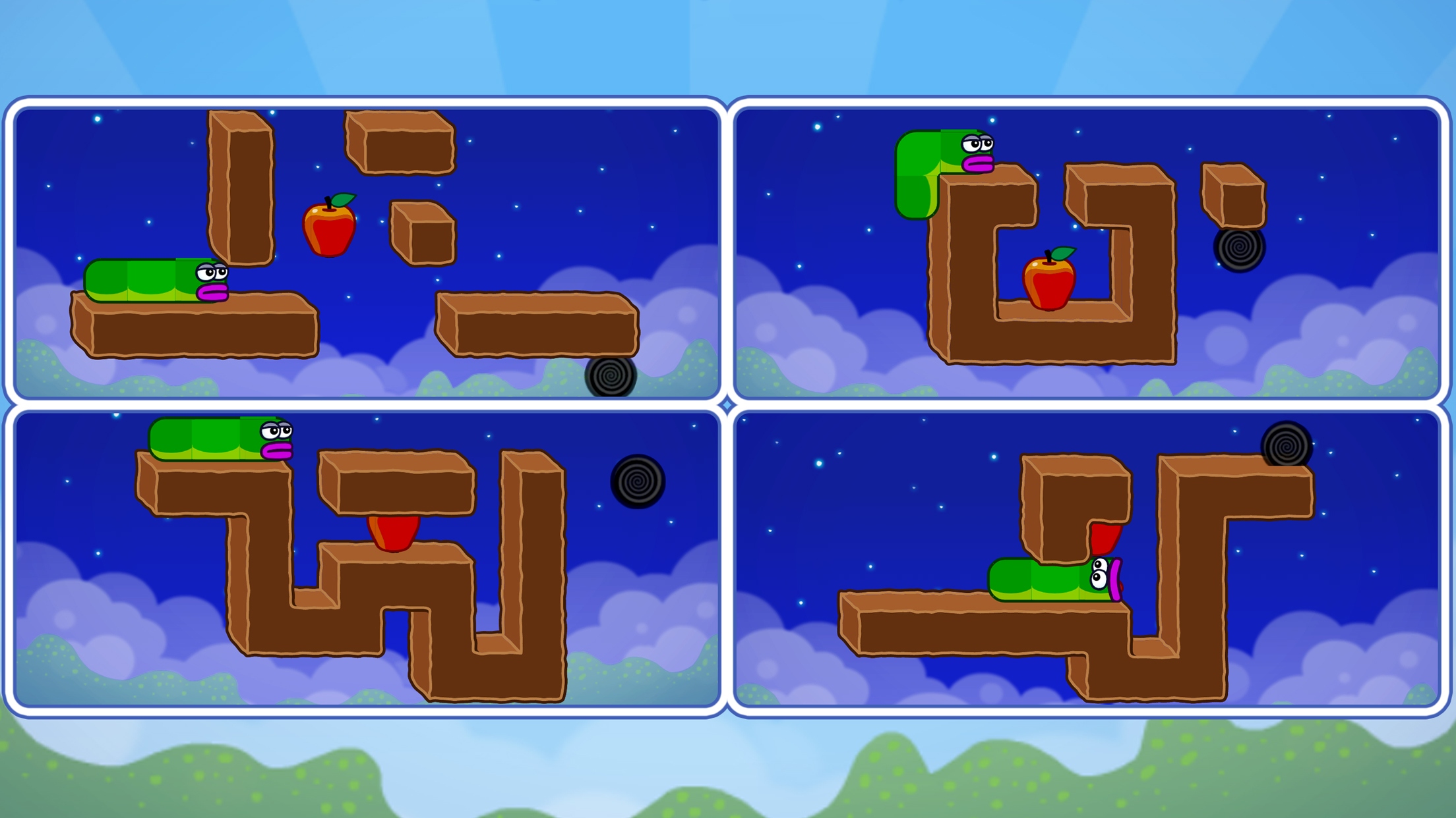 اسکرین شات 2 بازی Apple Worm: Logic Puzzle