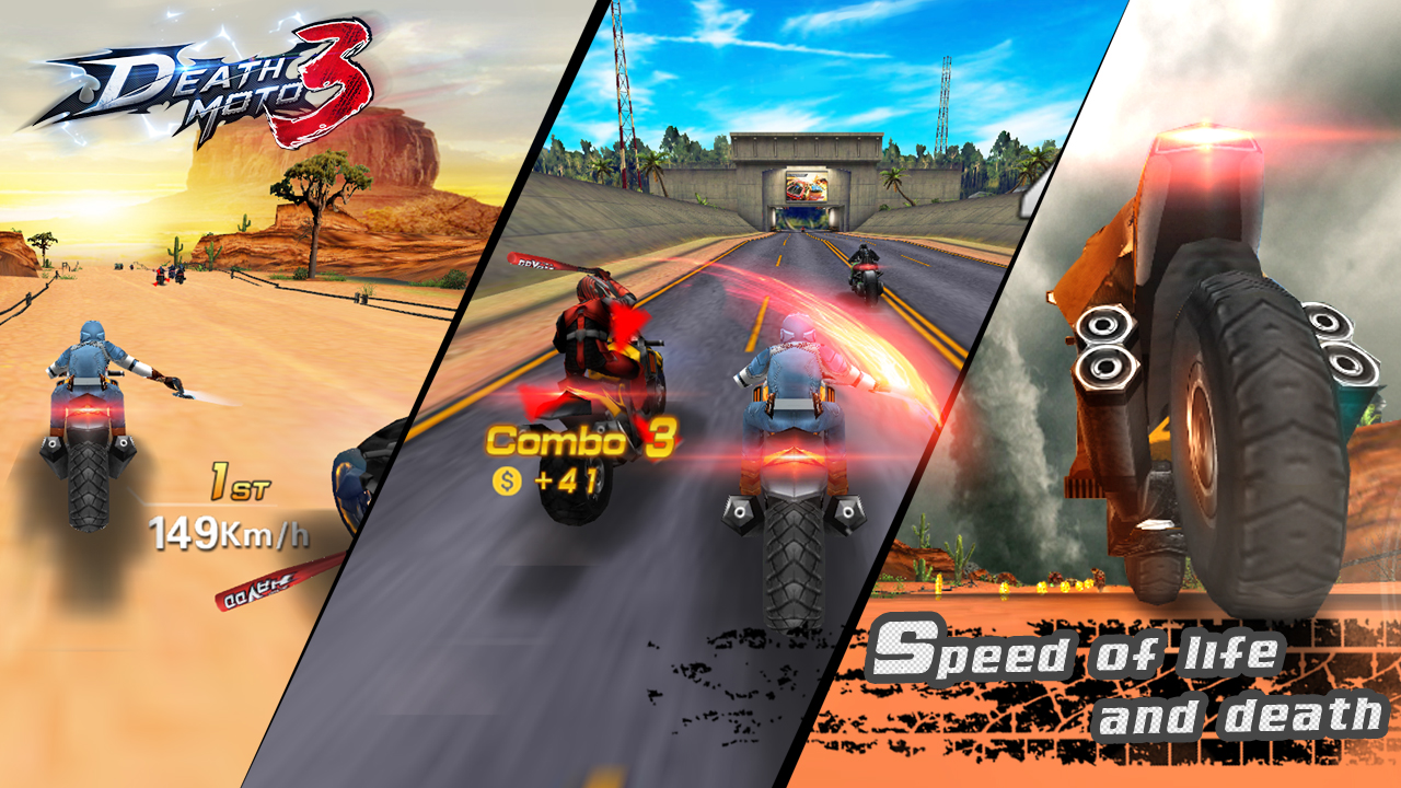 اسکرین شات 3 بازی Death Moto 3 : Fighting  Rider