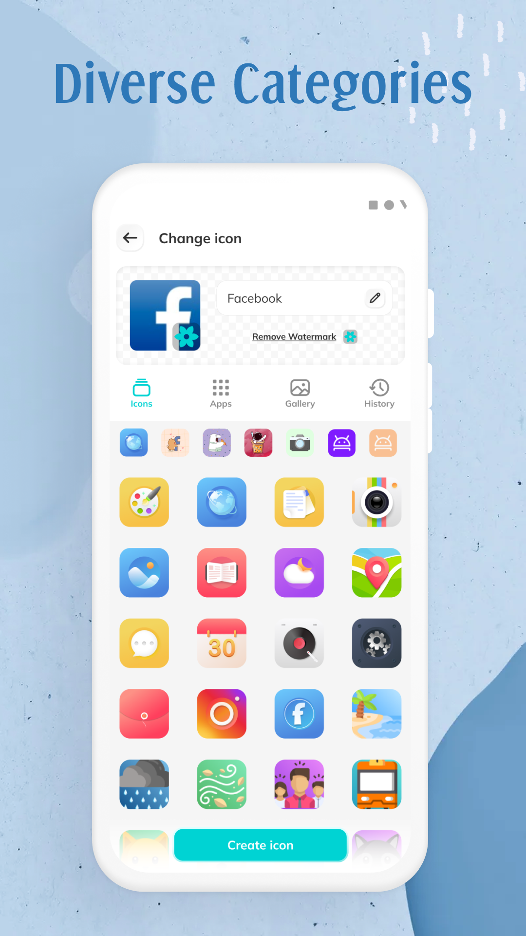 اسکرین شات 2 برنامه Icon changer - App icons
