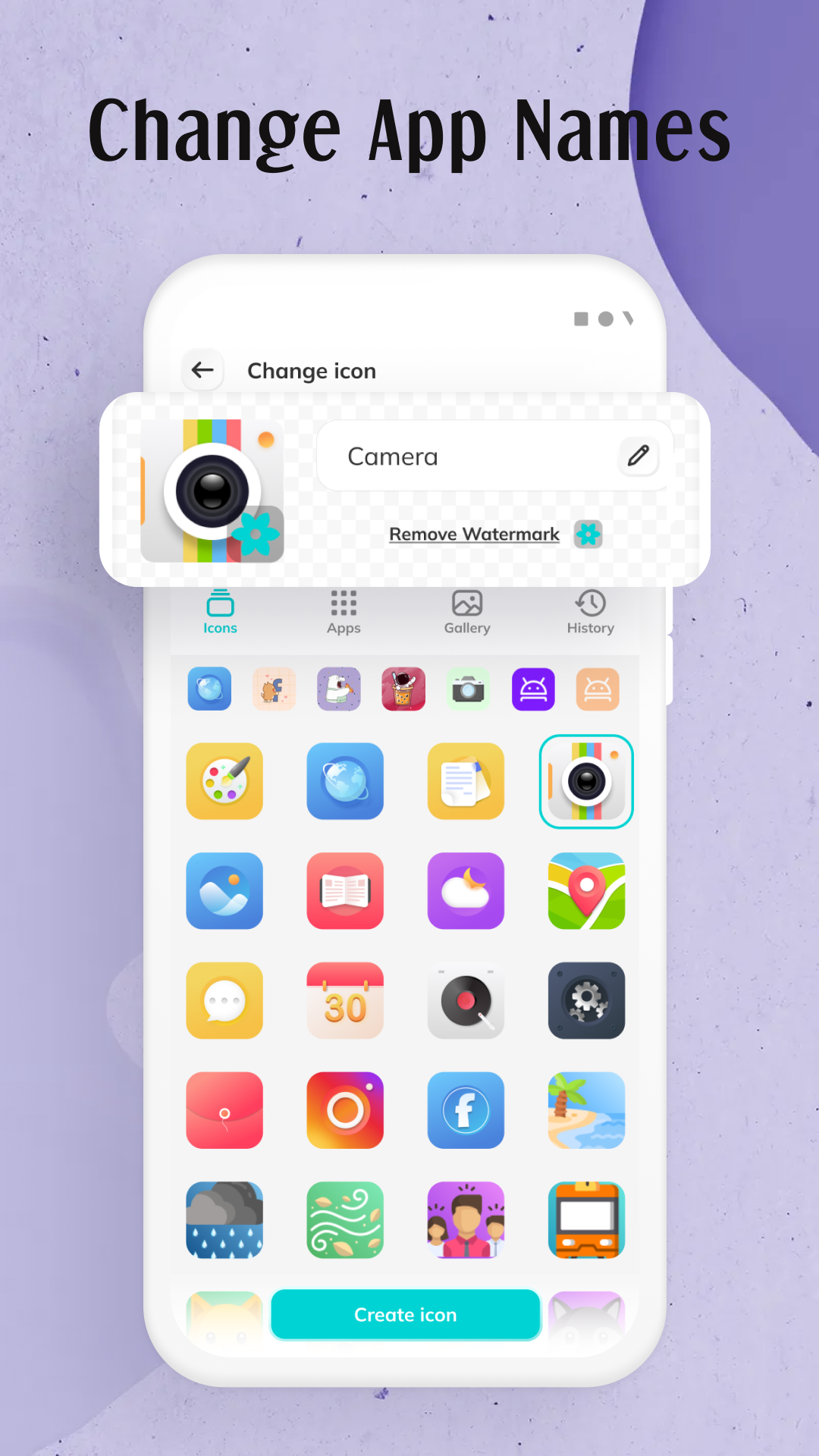 اسکرین شات 5 برنامه Icon changer - App icons