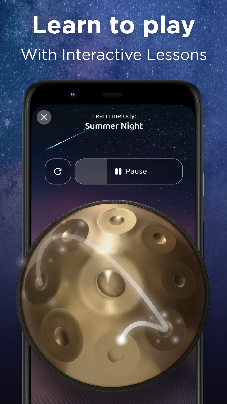 اسکرین شات 2 برنامه Hang Pad: Relax, Calm Melodies