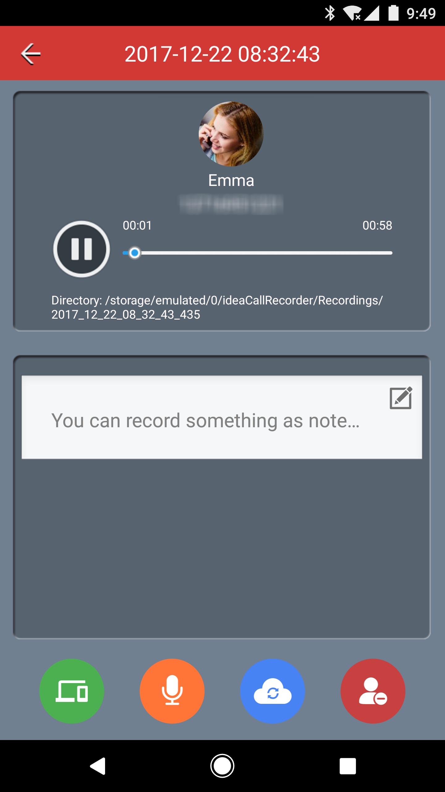 اسکرین شات 3 برنامه Call Recorder
