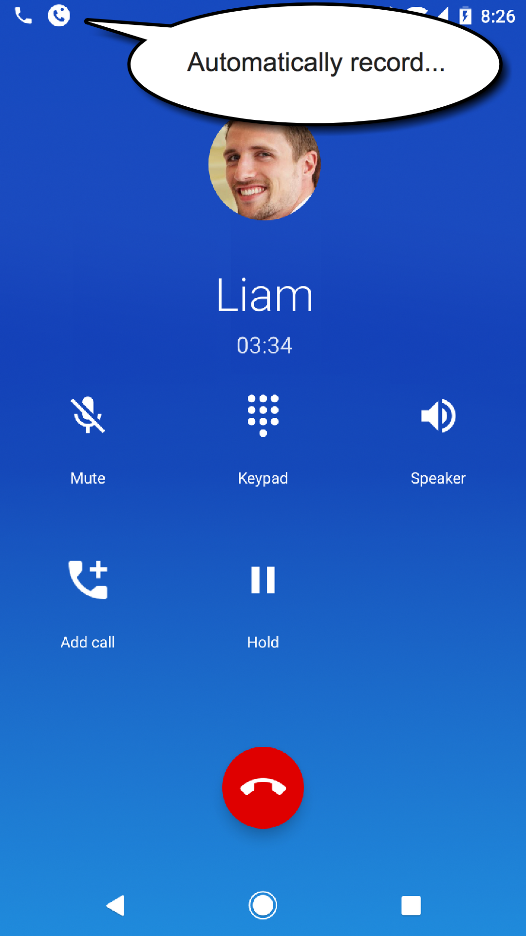 اسکرین شات 2 برنامه Call Recorder