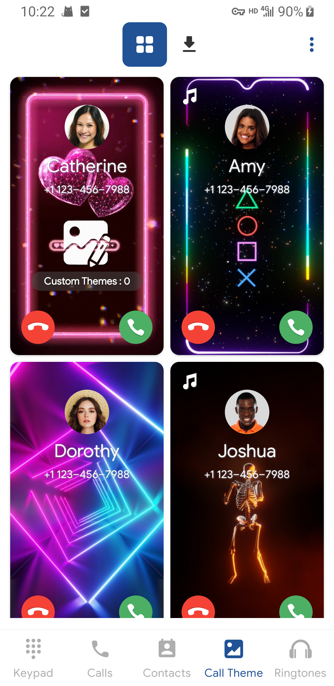 اسکرین شات 6 برنامه PhoneX Dialer & Call Screen