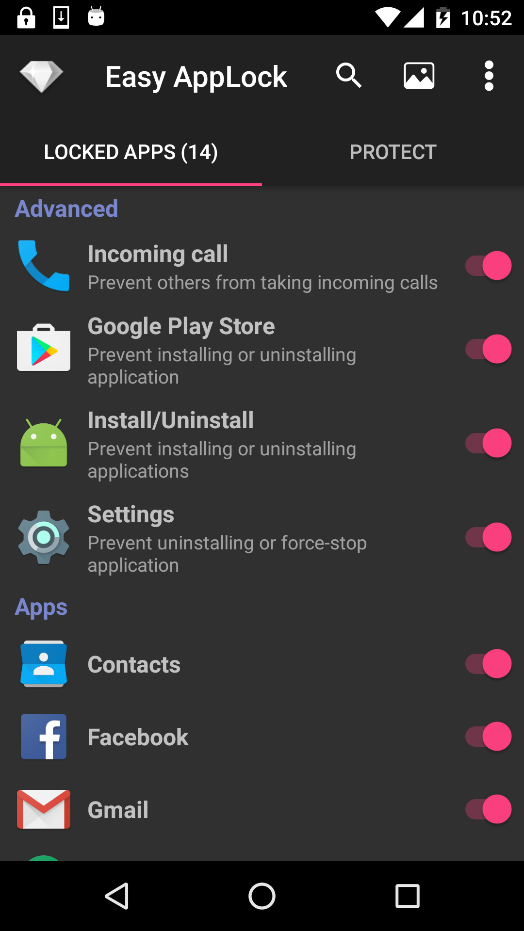 اسکرین شات 1 برنامه Easy AppLock &Hide Photo/Video