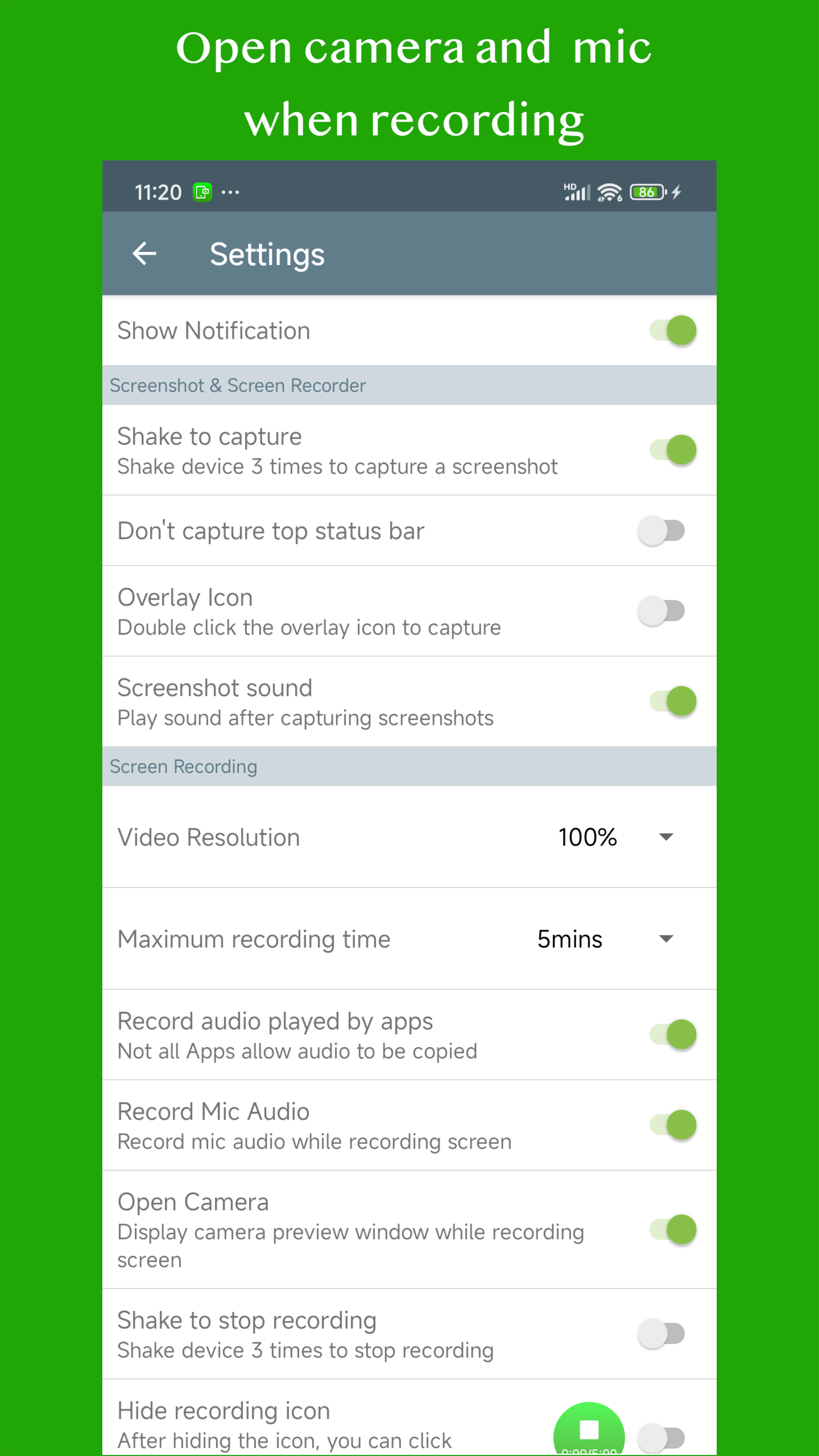 اسکرین شات 5 برنامه Screenshot & Screen Recorder