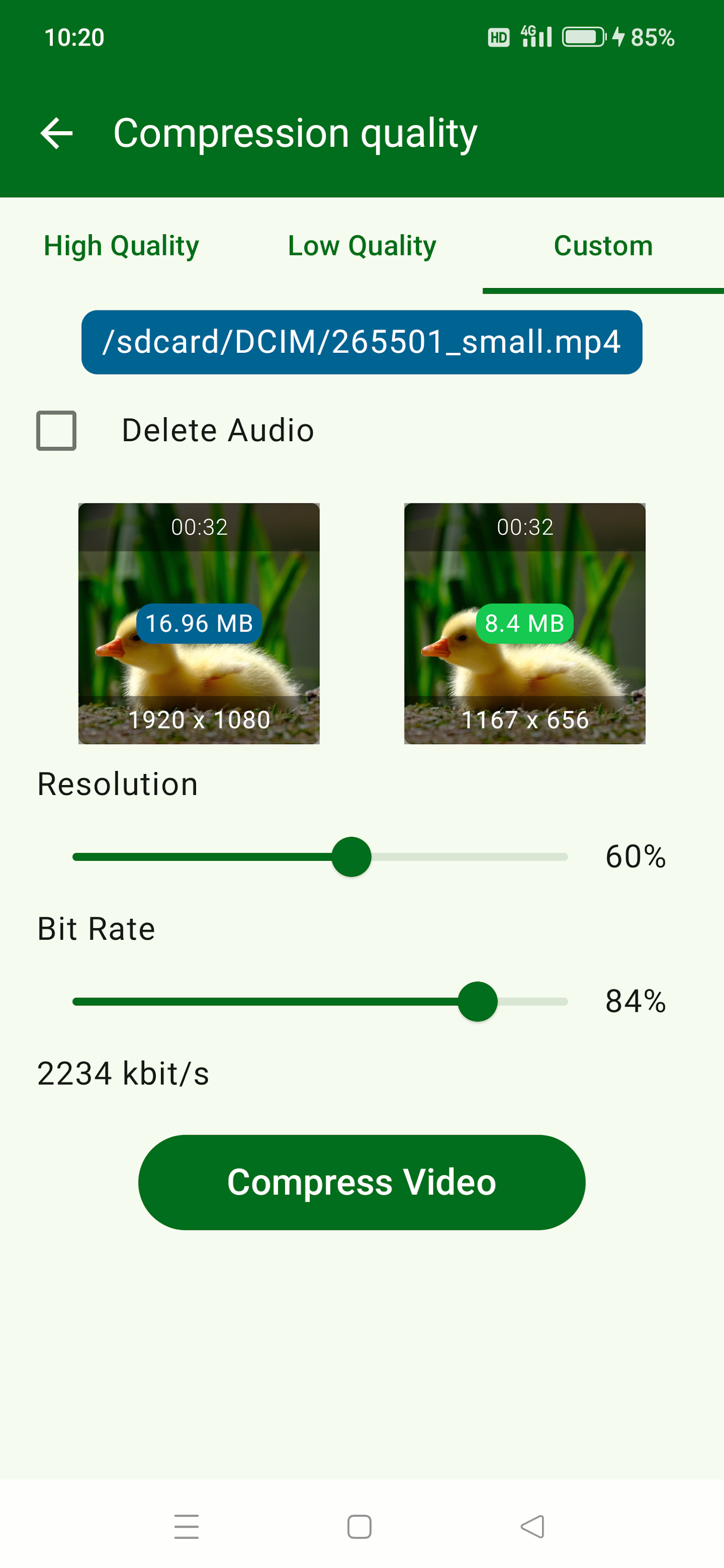 اسکرین شات 4 برنامه Video Compressor &Video Cutter