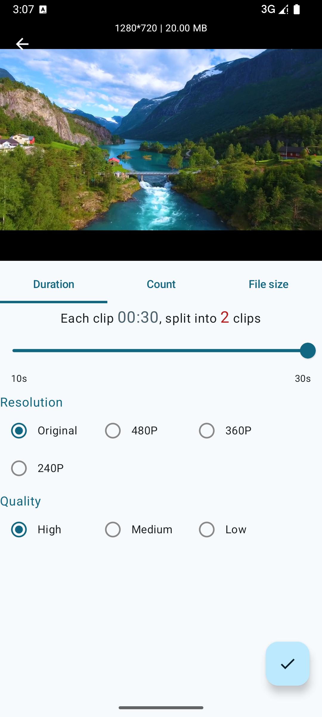 اسکرین شات 2 برنامه EasySplit - Split & Trim Video
