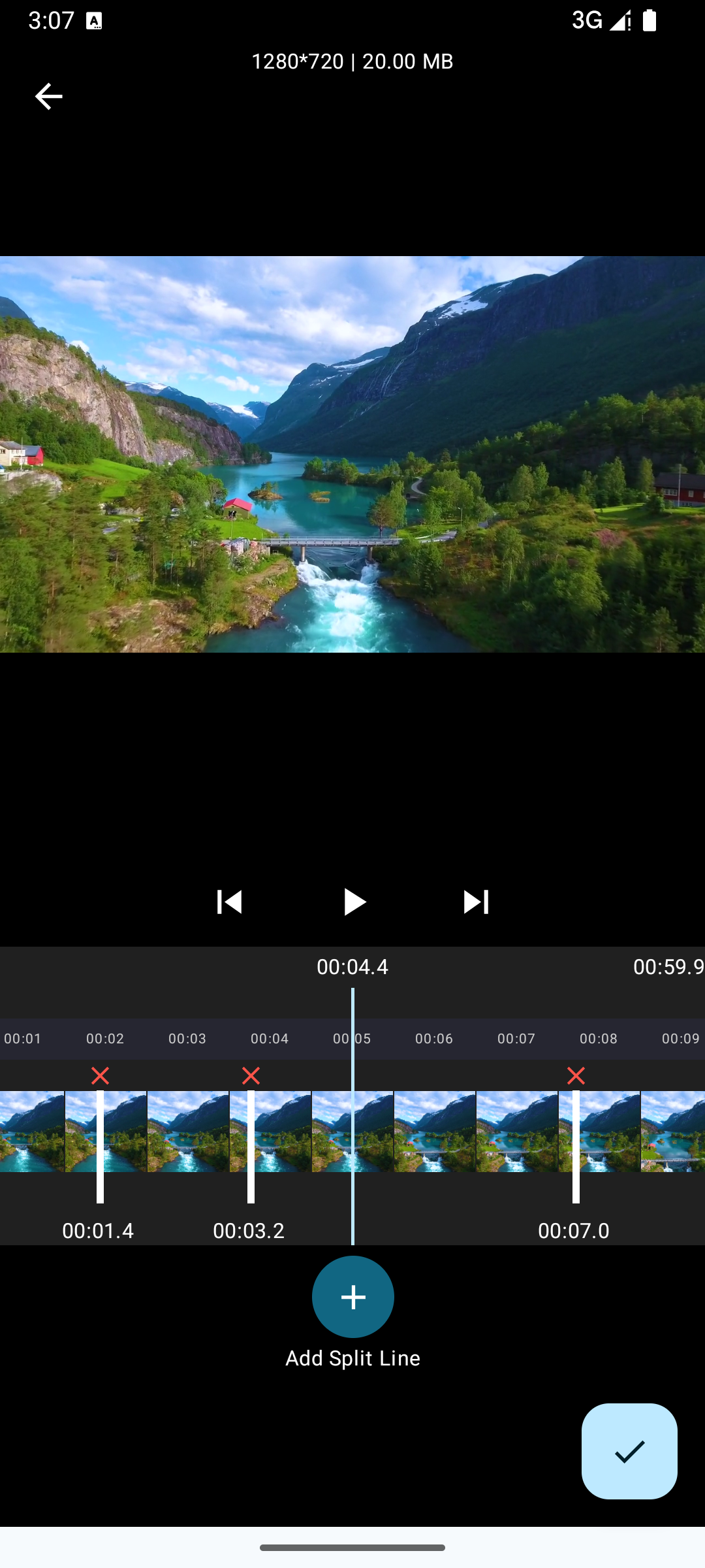 اسکرین شات 5 برنامه EasySplit - Split & Trim Video