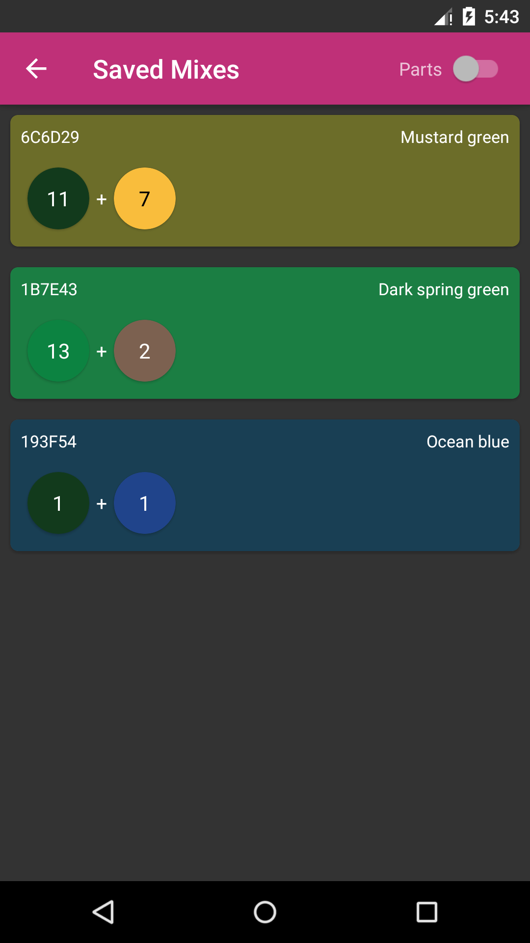 اسکرین شات 7 برنامه Color Mixer