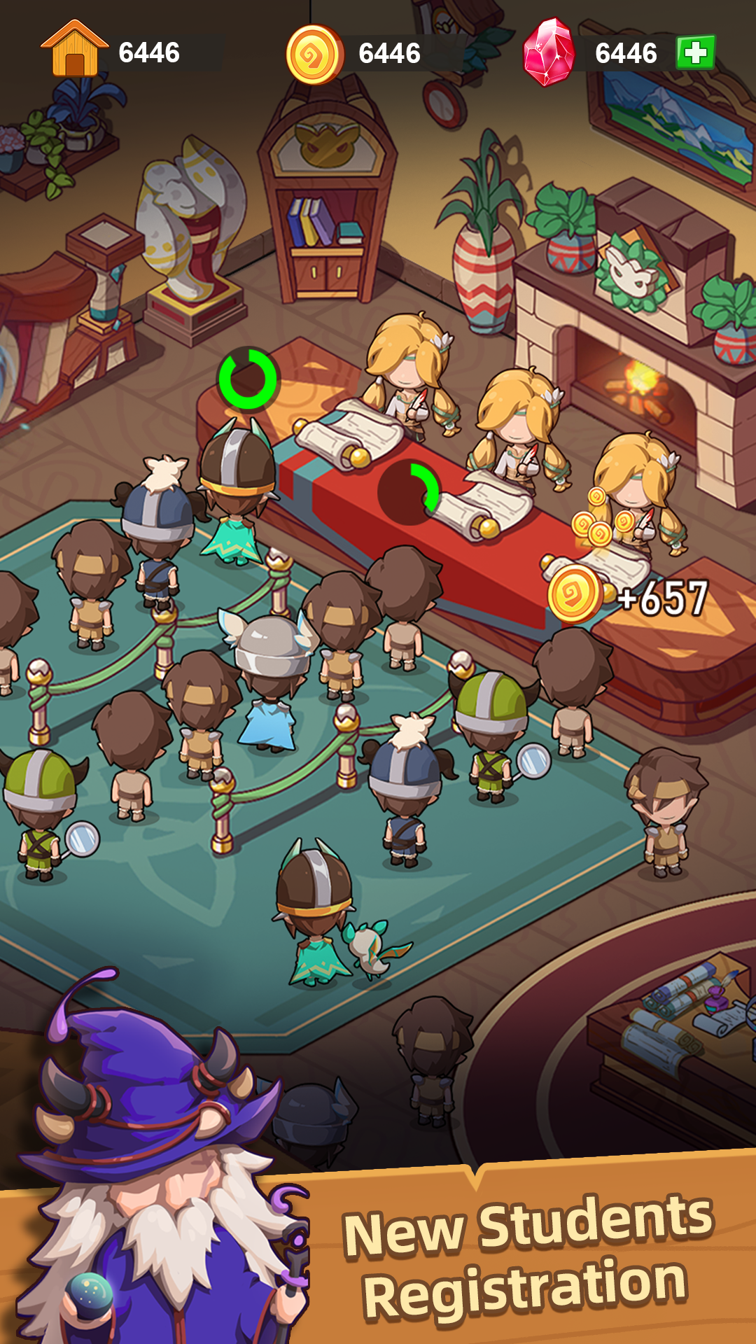 اسکرین شات 3 بازی Idle Dragon School—Tycoon Game