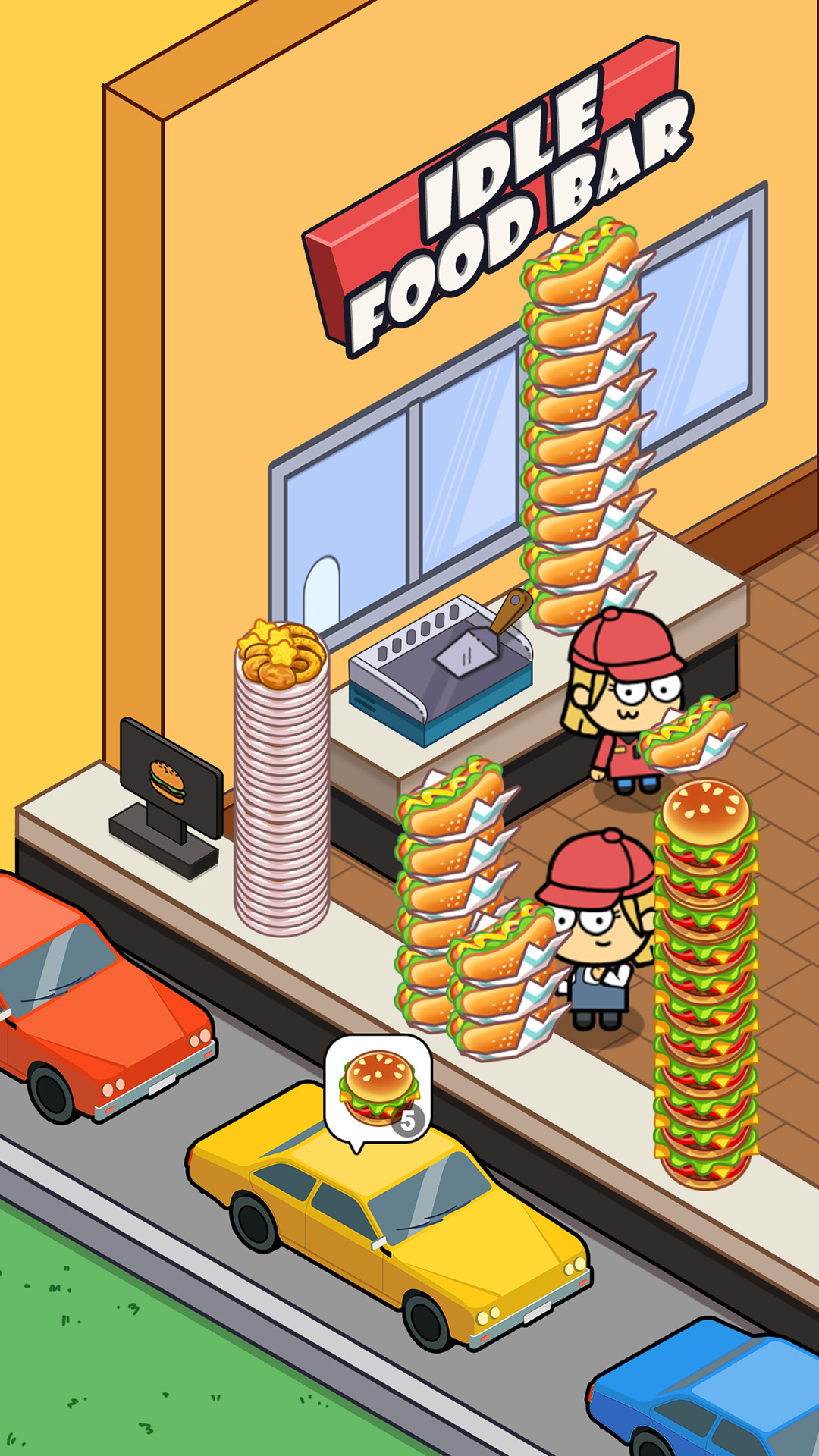 اسکرین شات 2 بازی Idle Food Bar: Idle Games