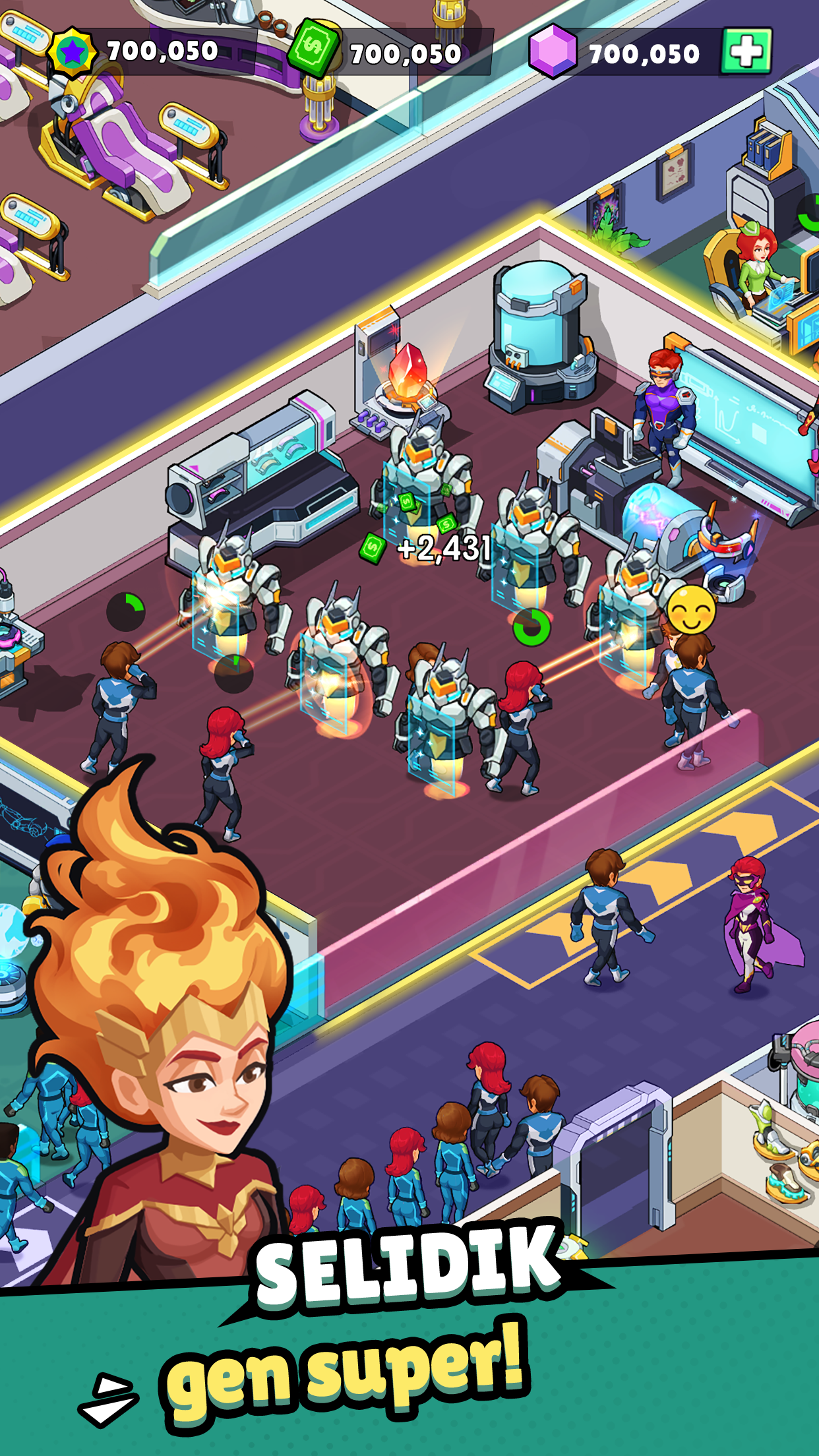 اسکرین شات 2 بازی Idle Superpower School