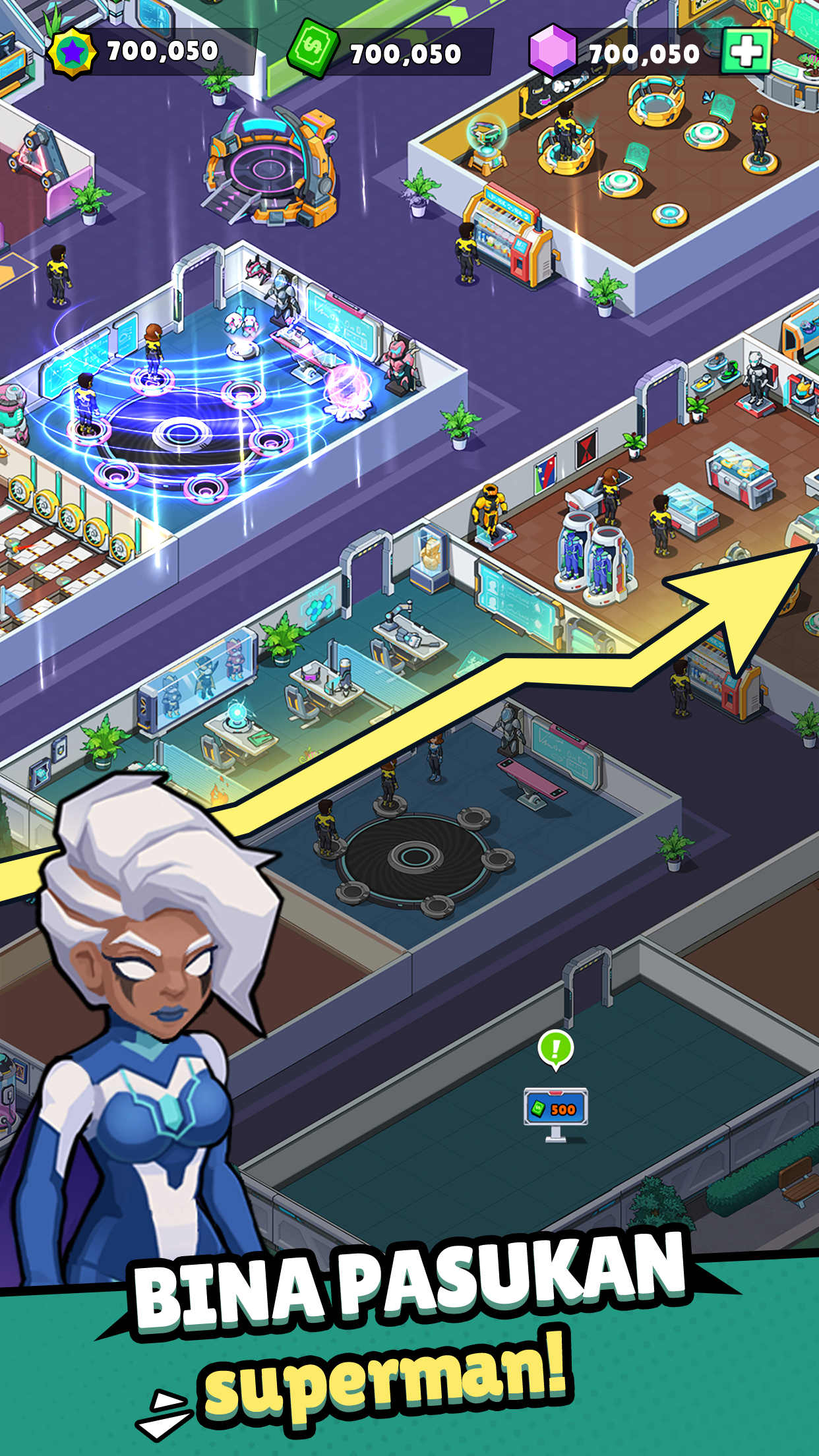 اسکرین شات 6 بازی Idle Superpower School