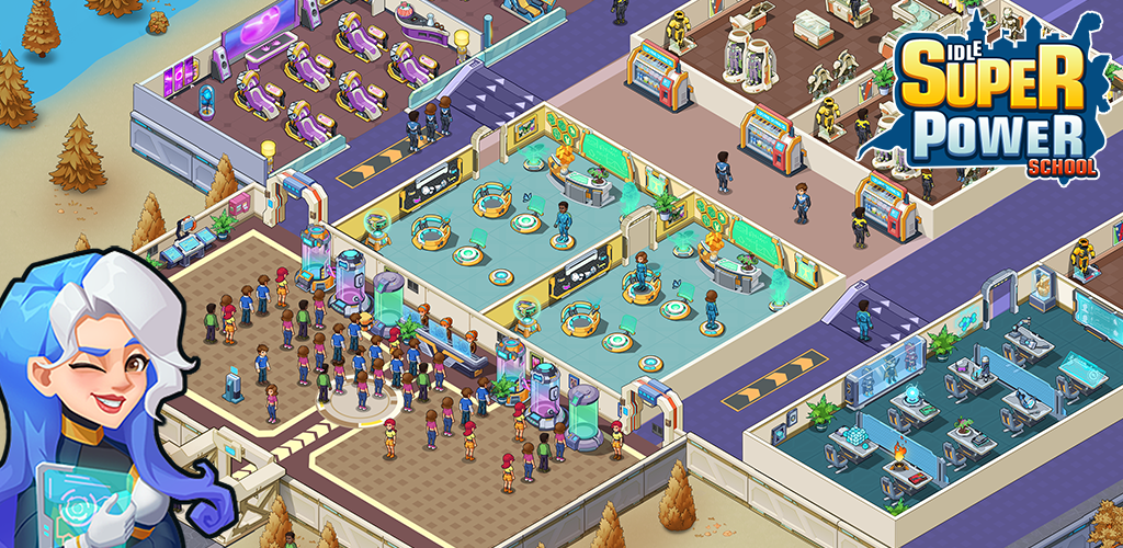 اسکرین شات 1 بازی Idle Superpower School