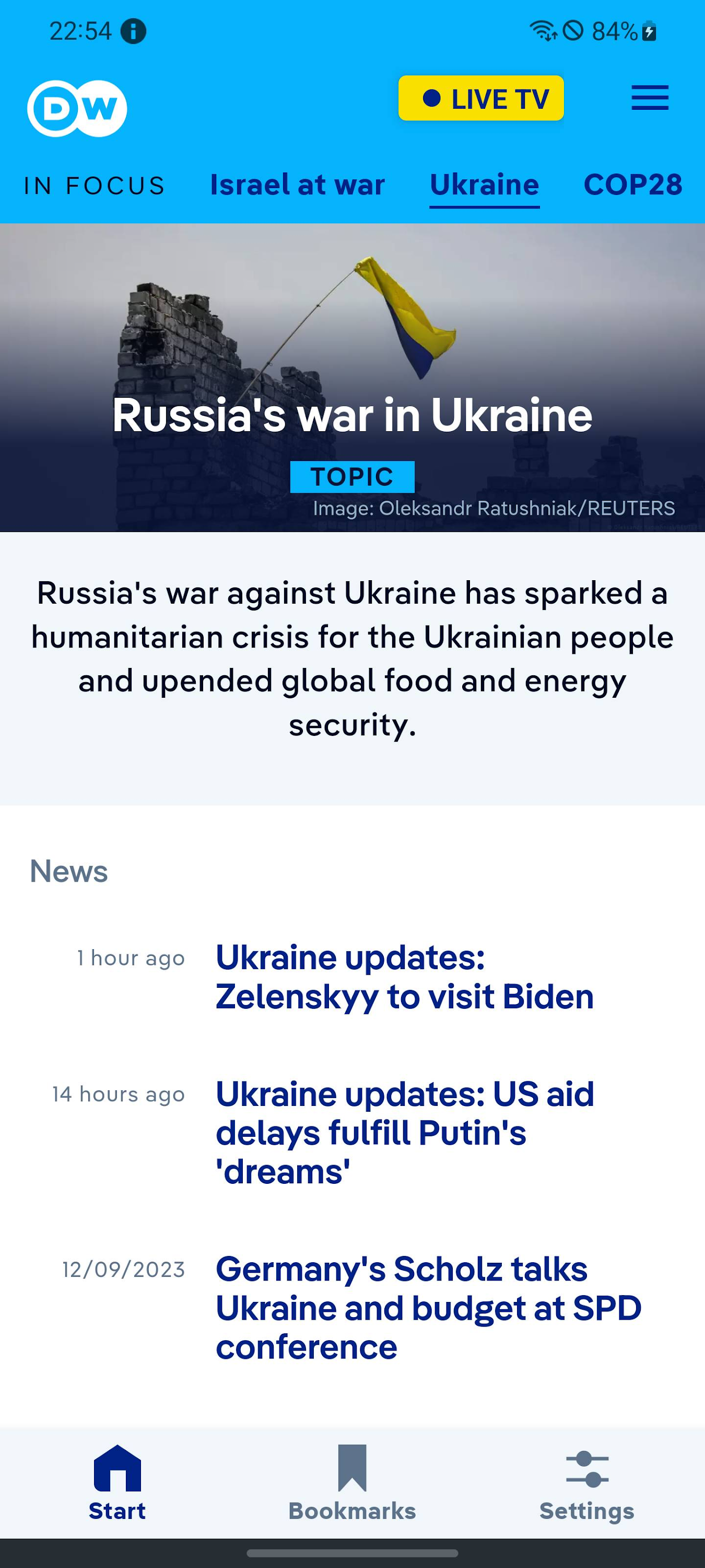 اسکرین شات 2 برنامه DW - Breaking World News