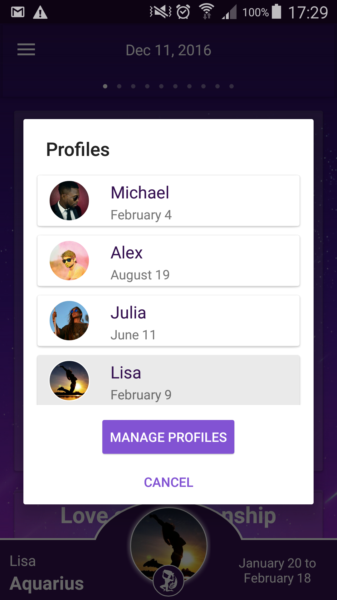 اسکرین شات 5 برنامه My daily horoscope PRO