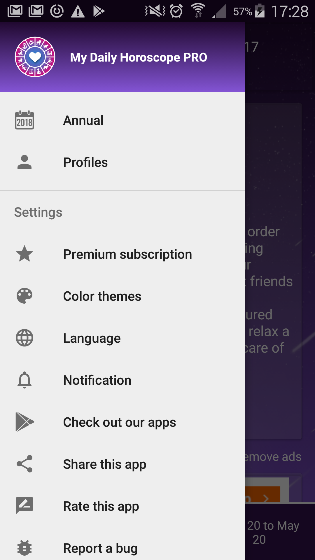 اسکرین شات 4 برنامه My daily horoscope PRO