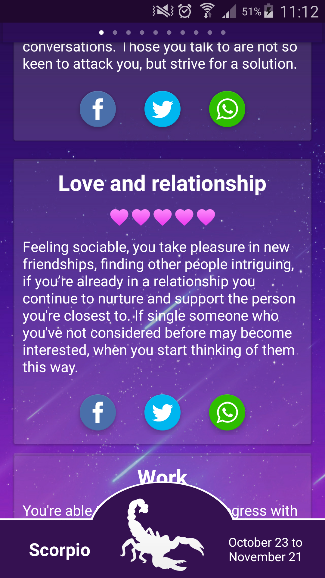 اسکرین شات 2 برنامه My daily horoscope PRO