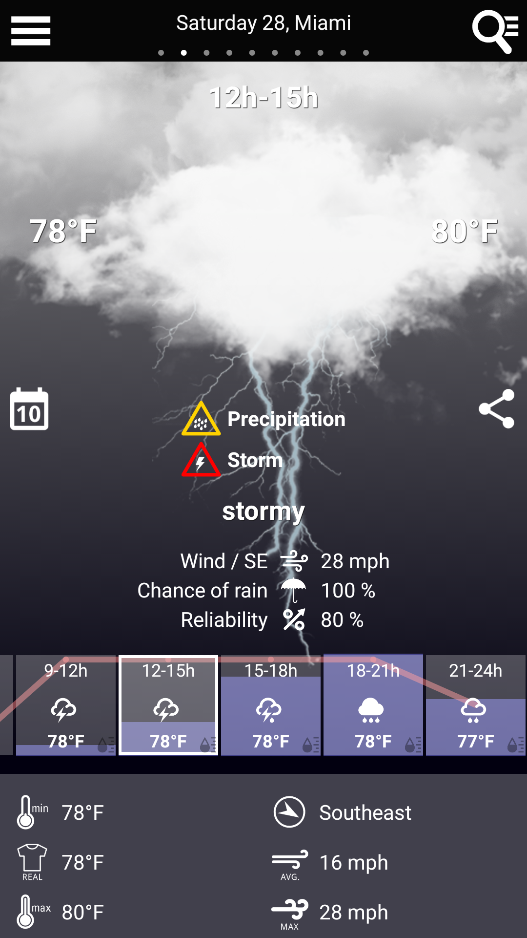 اسکرین شات 3 برنامه Weather News Pro