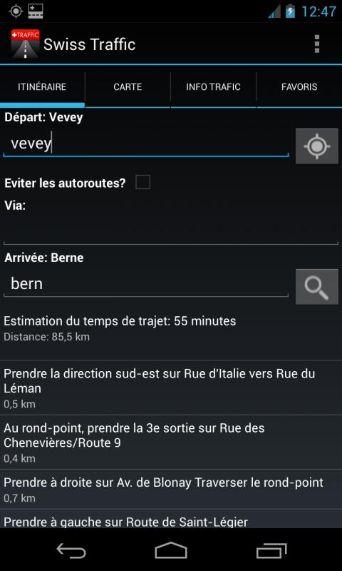 اسکرین شات 3 برنامه Swiss Traffic