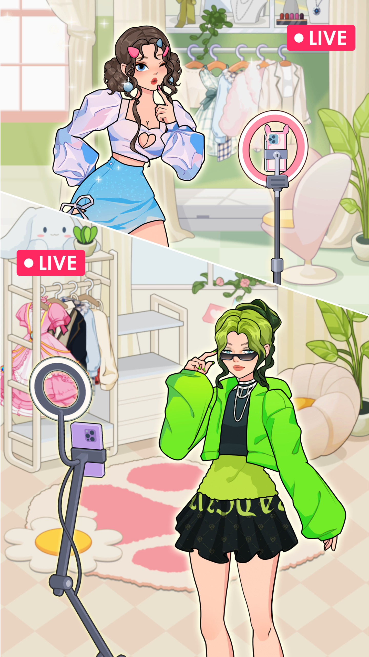 اسکرین شات 3 بازی Idol Livestream: Dress Up Game