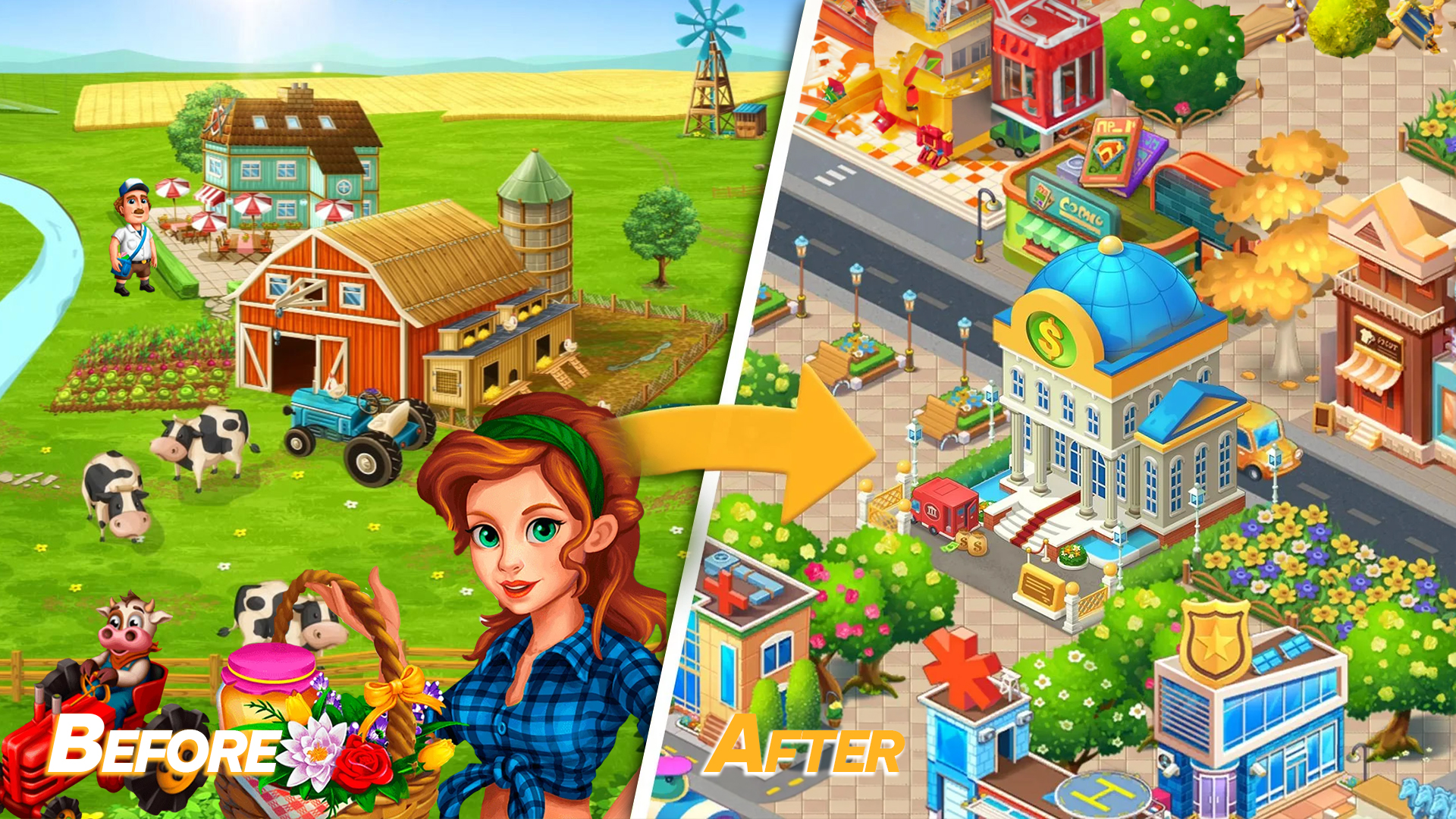 اسکرین شات 4 بازی Big Farmer Town: Offline Games