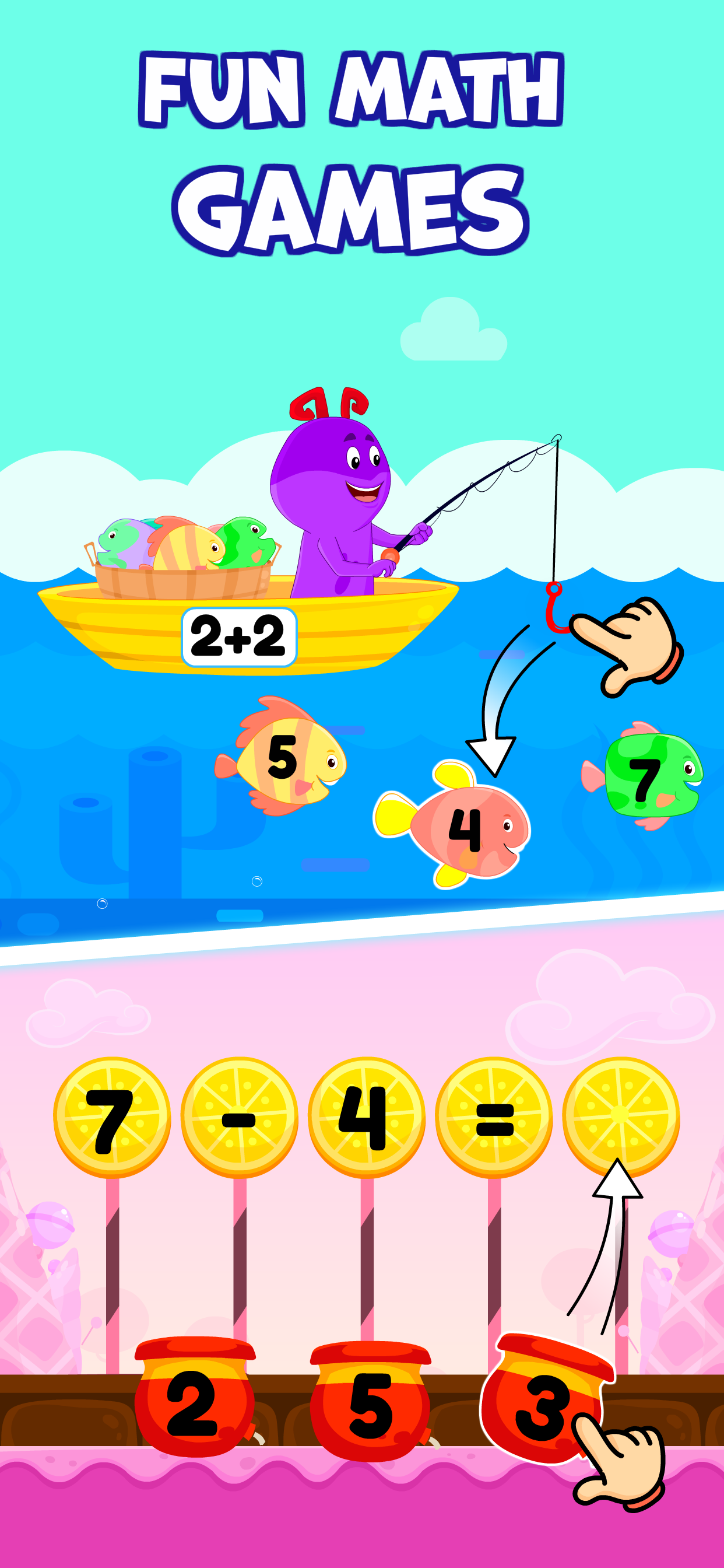 اسکرین شات 2 بازی Addition and Subtraction Games