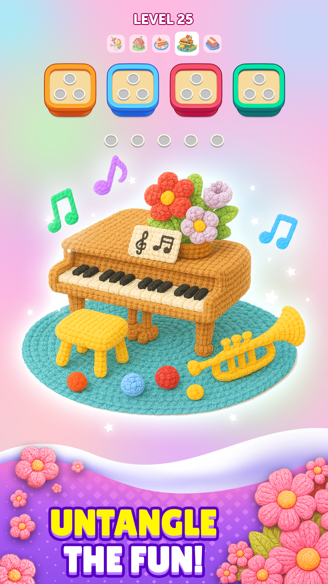 اسکرین شات 1 بازی Color Yarn 3D