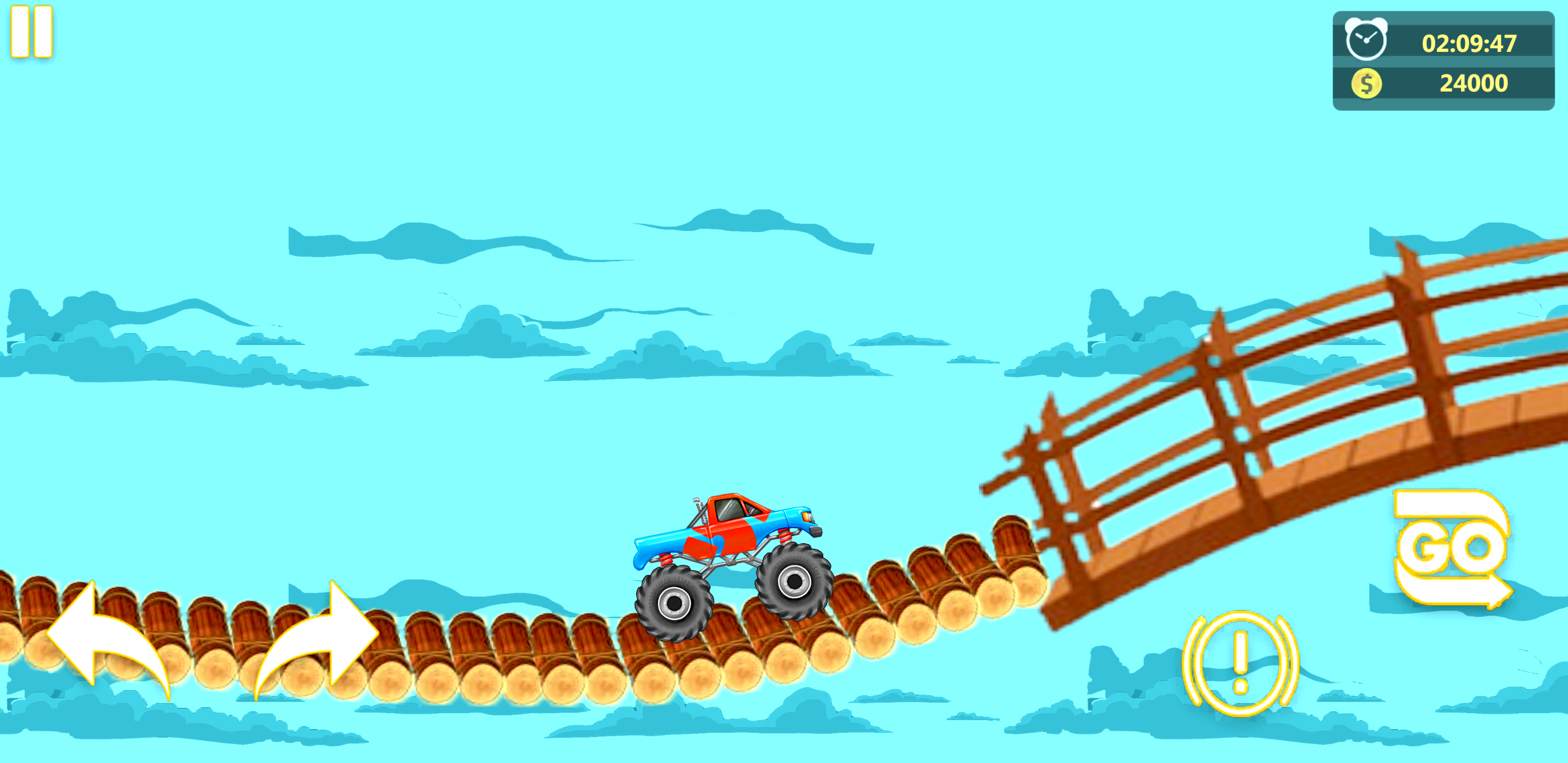 اسکرین شات 1 بازی Rope Bridge Racer Car Game