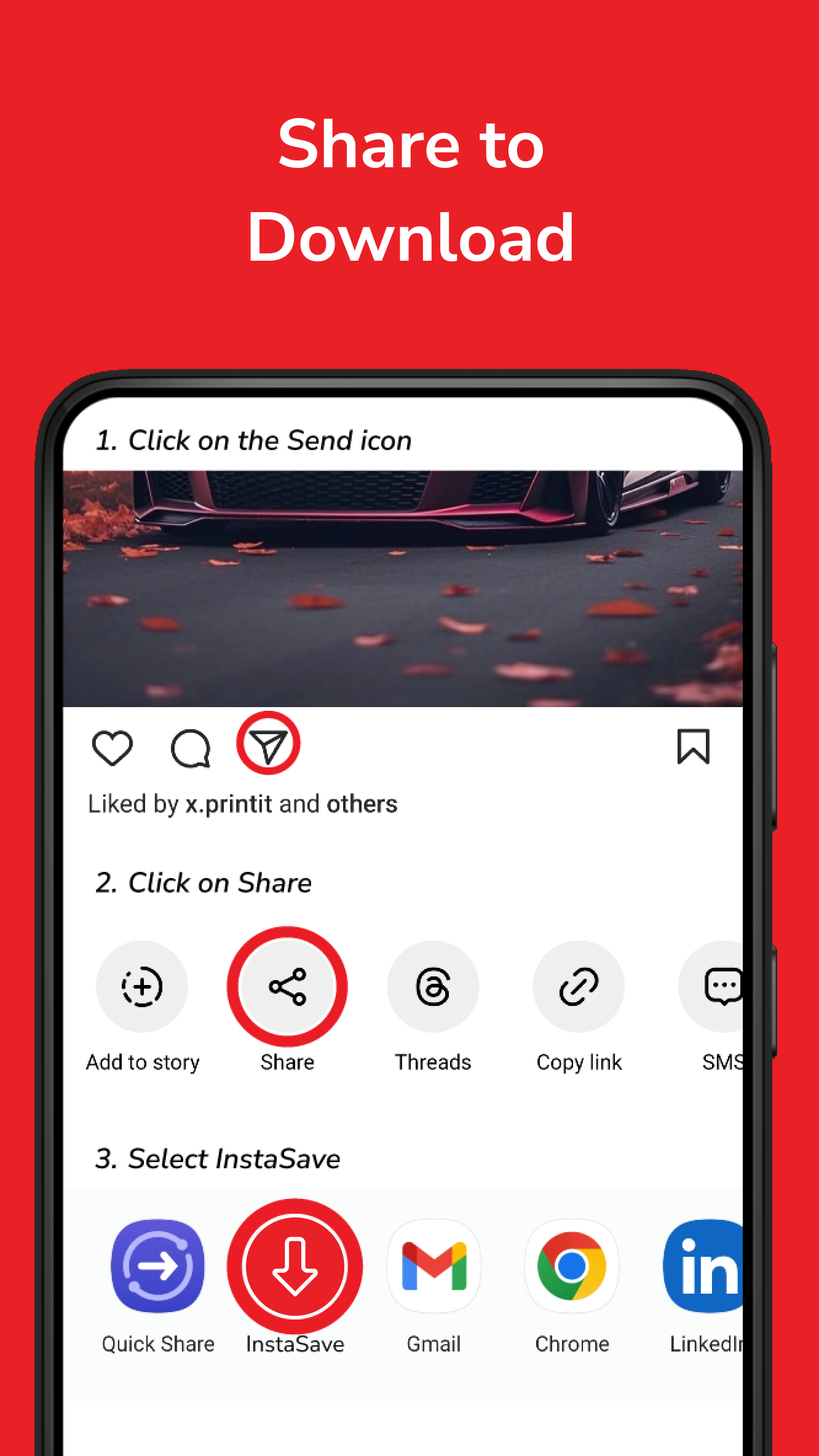 اسکرین شات 3 برنامه InstaSave Instagram Downloader