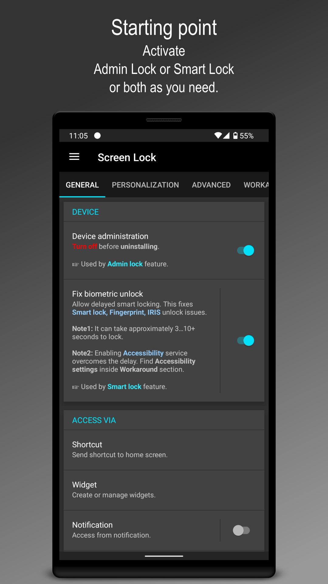 اسکرین شات 2 برنامه Screen Lock