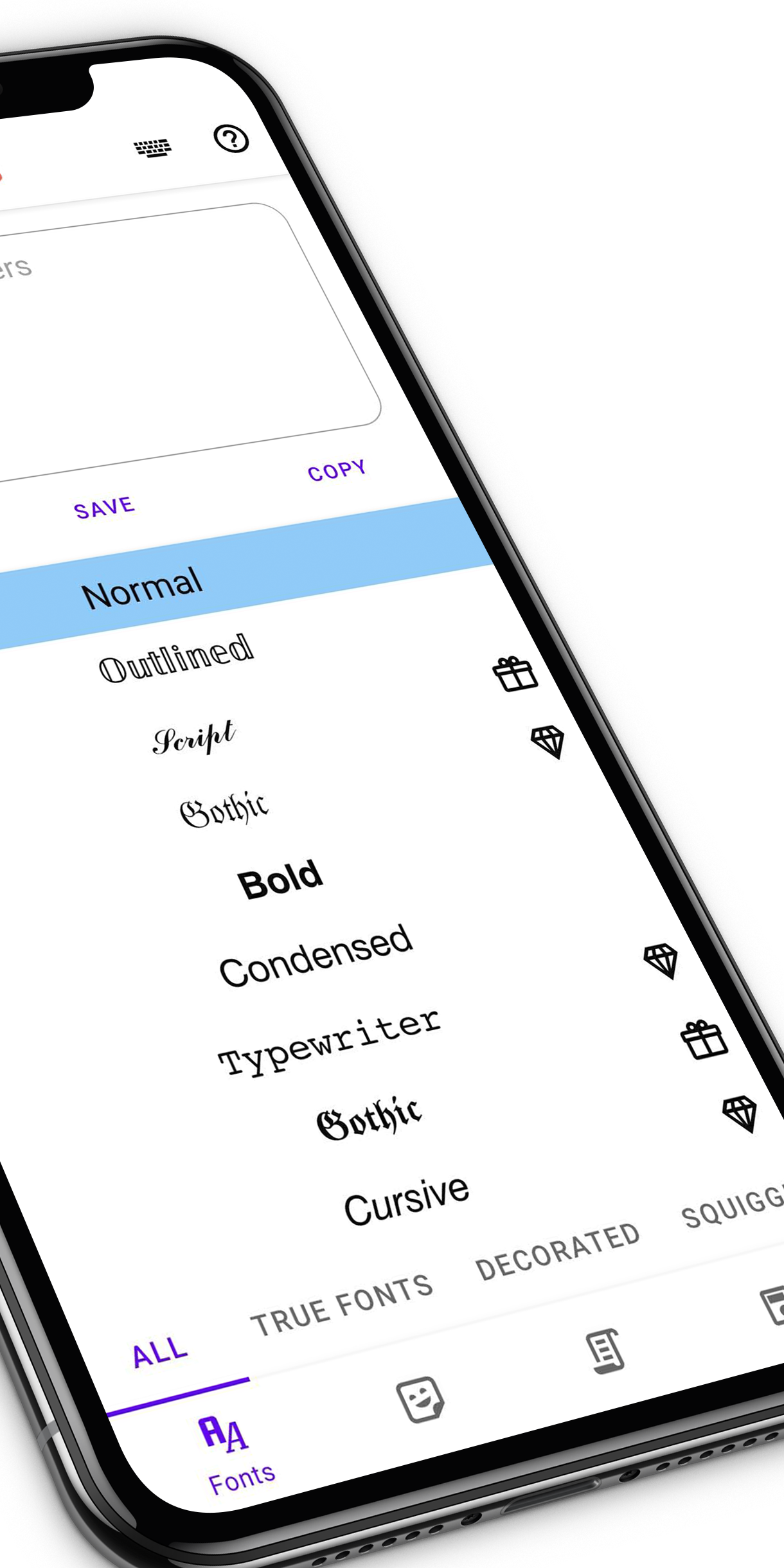 اسکرین شات برنامه Fonts: Change Typefaces 2