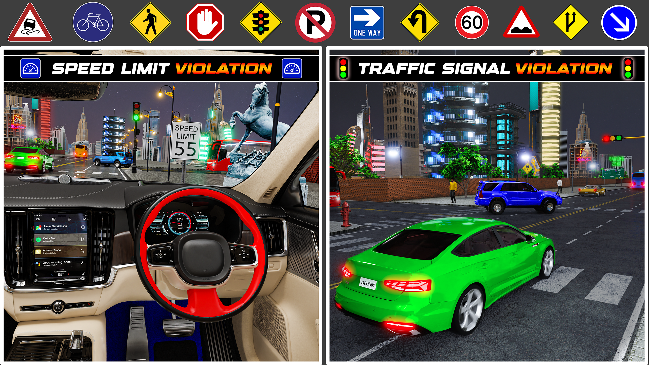 اسکرین شات 4 بازی Car Games : Driving School Sim