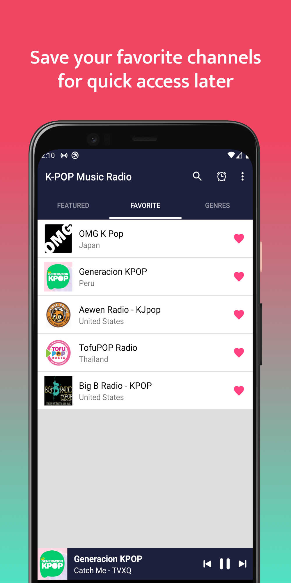 اسکرین شات 1 برنامه K-POP Music Radio