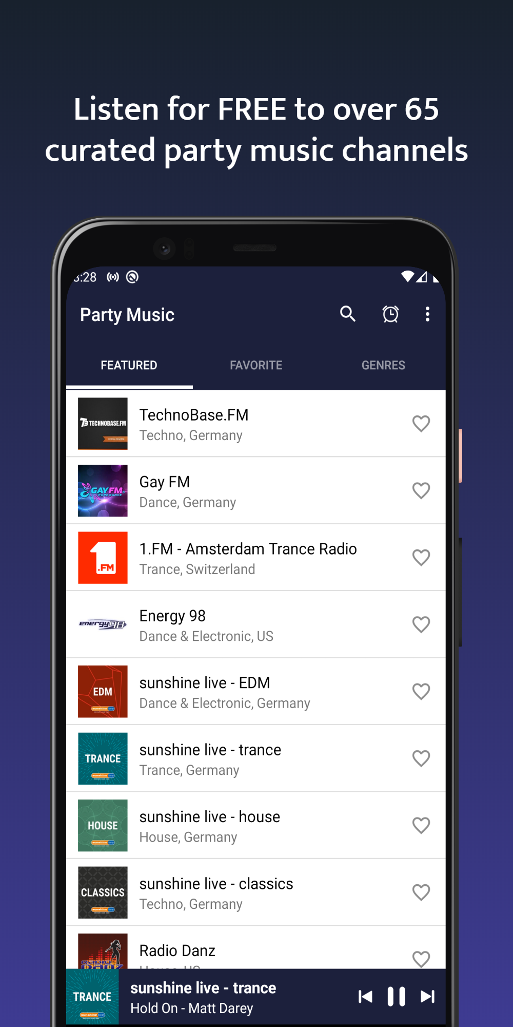 اسکرین شات 1 برنامه Party Music Radio
