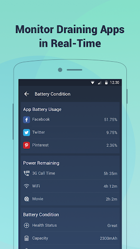 اسکرین شات 2 برنامه Battery Doctor-Battery Life Saver & Battery Cooler
