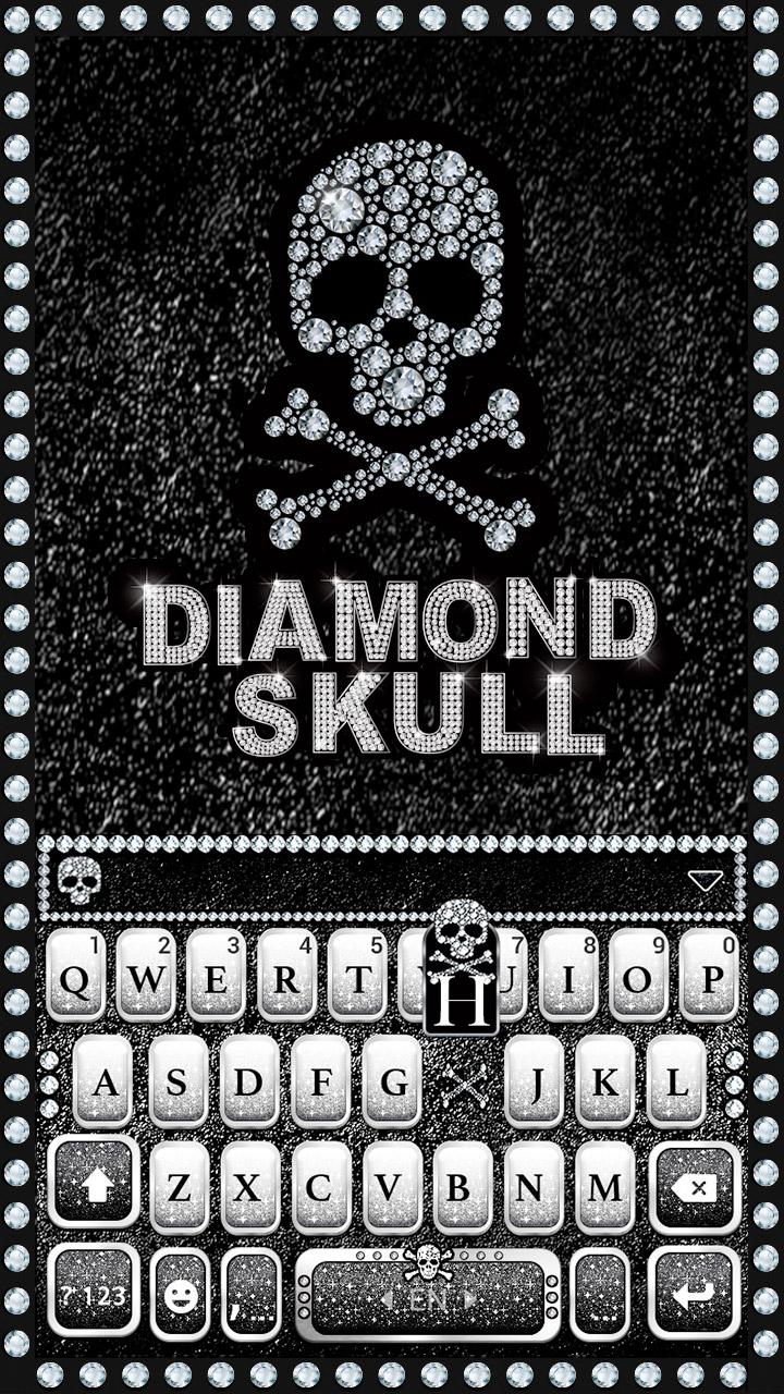 اسکرین شات 1 برنامه Diamondskull Keyboard Theme