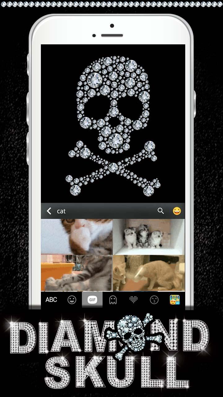 اسکرین شات 4 برنامه Diamondskull Keyboard Theme