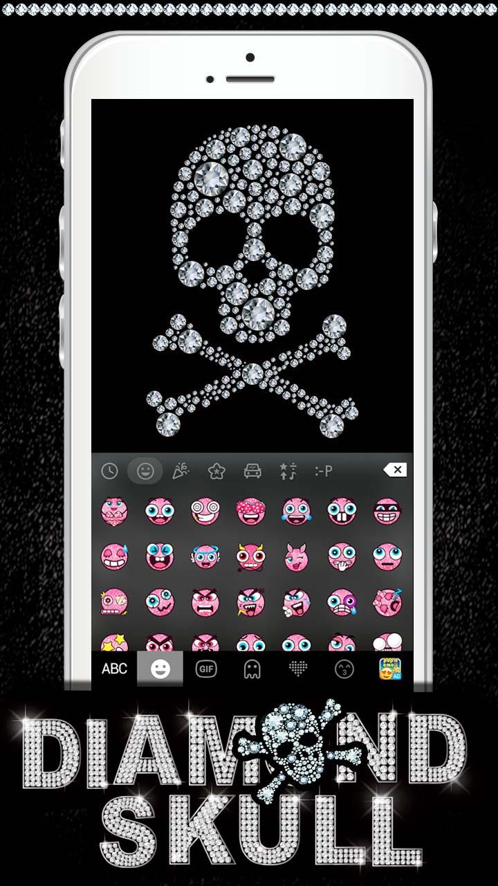 اسکرین شات 3 برنامه Diamondskull Keyboard Theme