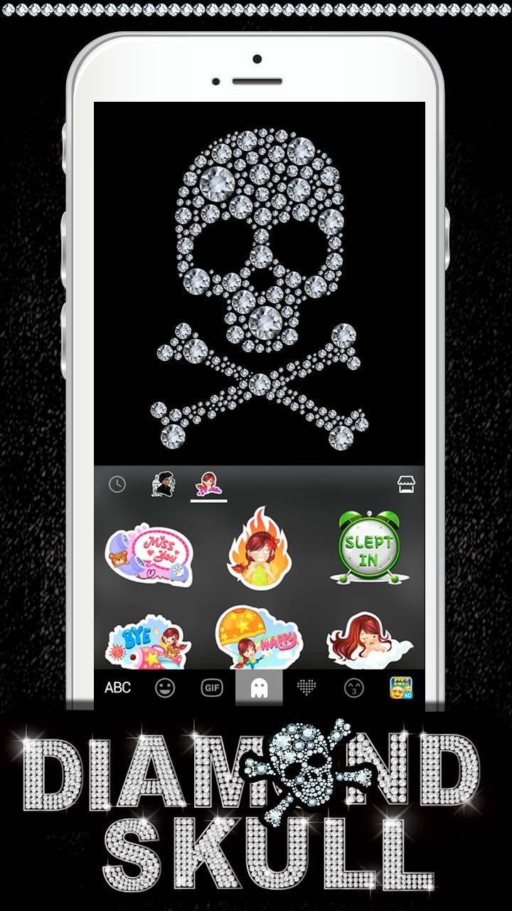 اسکرین شات 5 برنامه Diamondskull Keyboard Theme